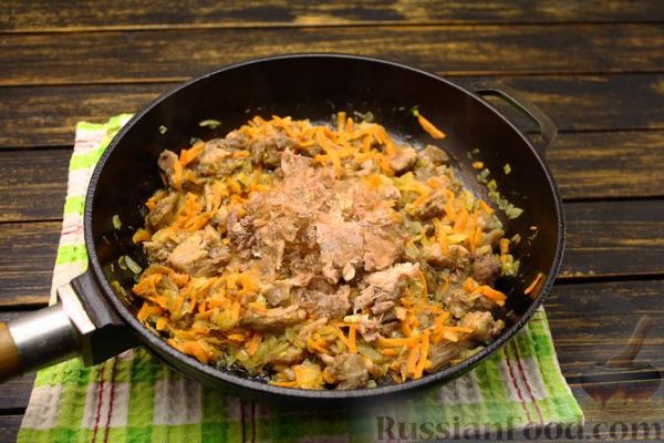 Суп с тушёнкой и чечевицей