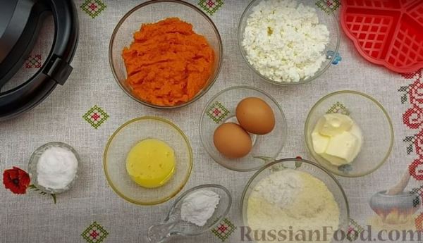 Тыквенно-творожные вафли