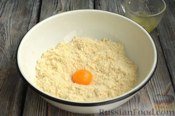 Киш с индейкой, грибами и картофелем