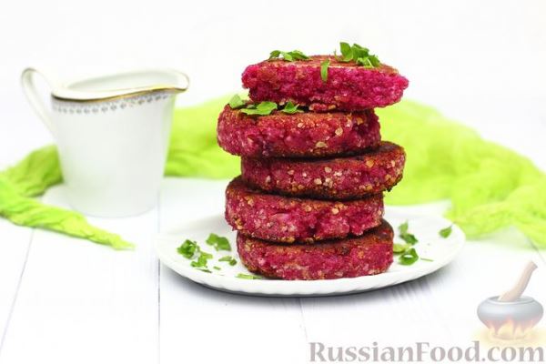 Котлетки из свёклы и риса (без яиц)