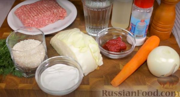 Простейшие ленивые голубцы в сковороде