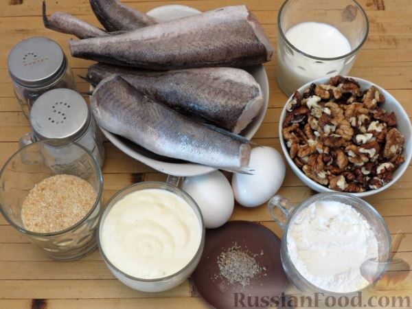 Рыба, жаренная в ореховой панировке