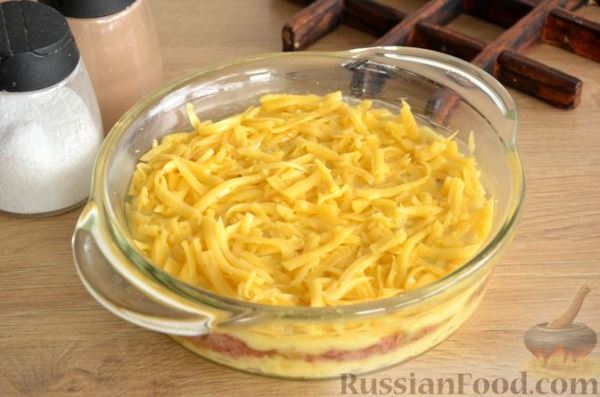 Картофельная запеканка с тушёнкой