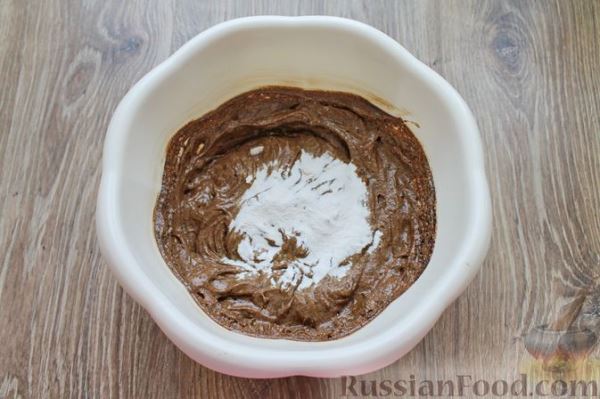 Кекс с черёмуховой мукой и шоколадом