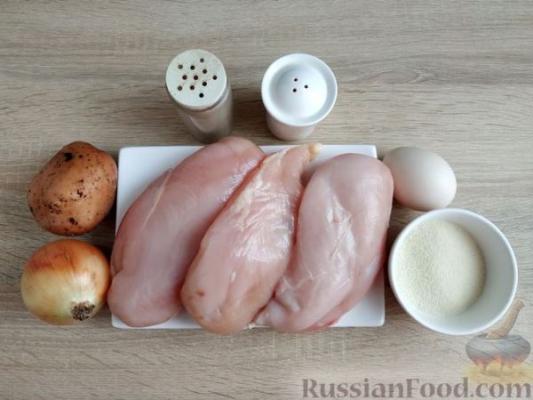 Куриные котлеты с картошкой, в рукаве