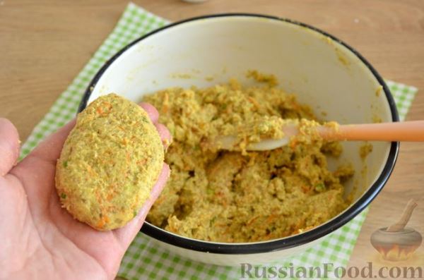 Постные котлеты из чечевицы и моркови
