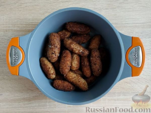 Котлеты "Пальчики" с сыром и грецкими орехами