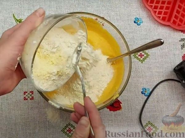 Тыквенно-творожные вафли