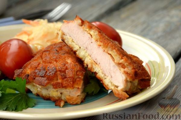Шницель из свинины в хлебной панировке