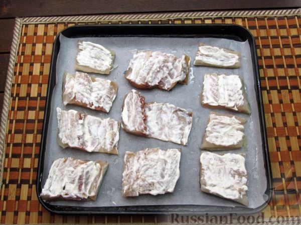 Минтай, запечённый под сыром
