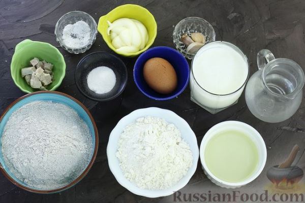 Пшенично-ржаные дрожжевые лепёшки на кефире (в духовке)