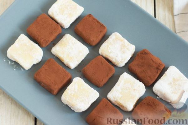 Конфеты из белого шоколада, с цедрой и соком лимона