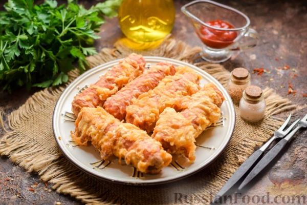 Сосиски в кляре, жаренные во фритюре