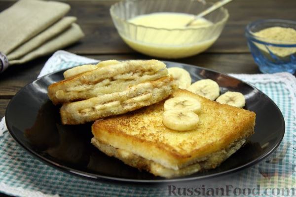 Сэндвичи с бананами и сгущёнкой
