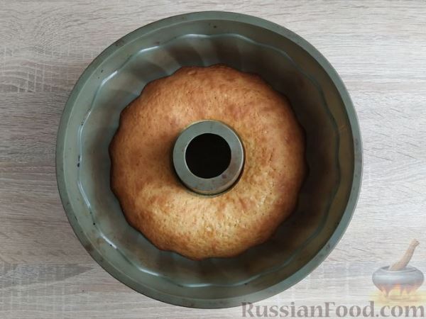 Кекс на молоке, с цедрой и лимонной глазурью