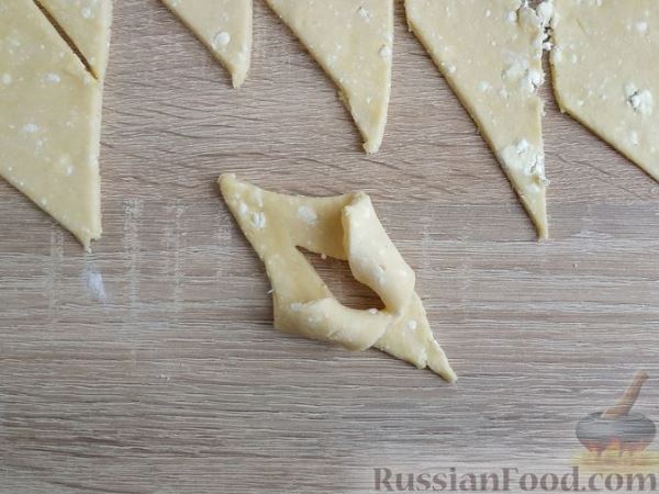 Печенье "Хворост" из творожного теста (в духовке)