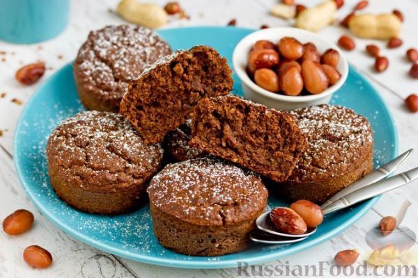 Маффины из фасоли с какао и арахисом (без муки)