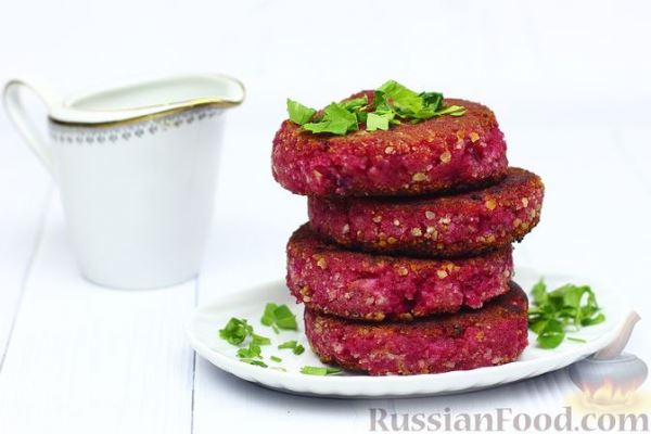 Котлетки из свёклы и риса (без яиц)