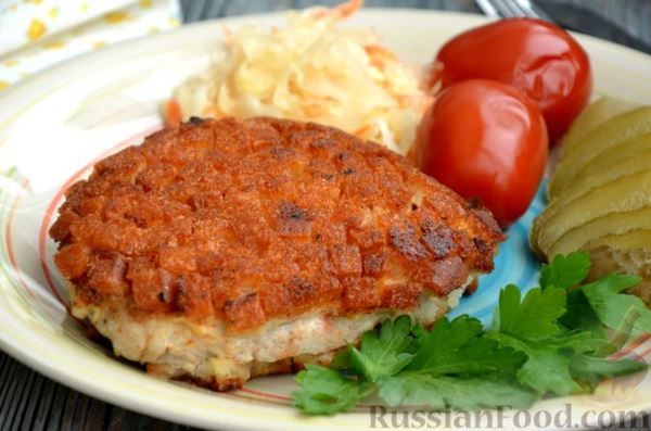 Шницель из свинины в хлебной панировке