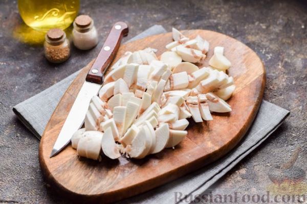 Рис с грибами и брокколи
