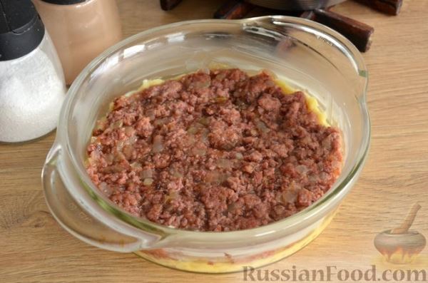 Картофельная запеканка с тушёнкой