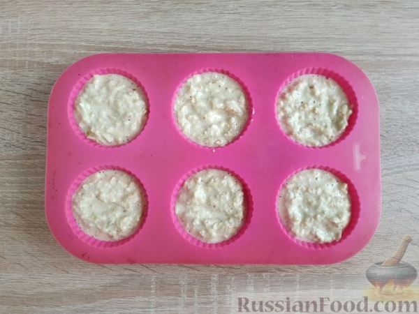 Овсяно-яблочные маффины на кефире, с мёдом