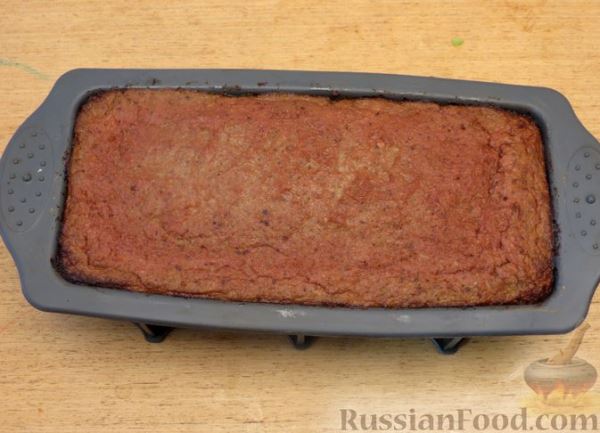 Паштет из свиной печени, подчерёвка и овощей, запечённый в духовке