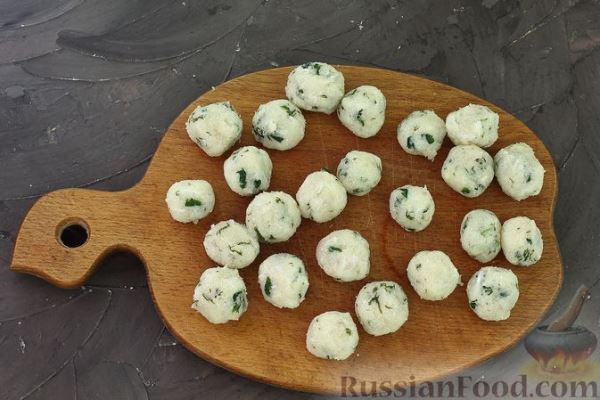 Рассольник с рыбными фрикадельками