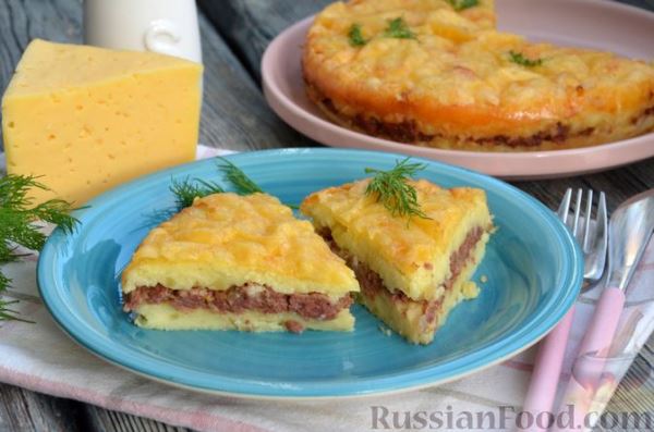 Картофельная запеканка с тушёнкой