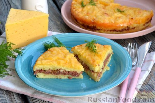 Картофельная запеканка с тушёнкой