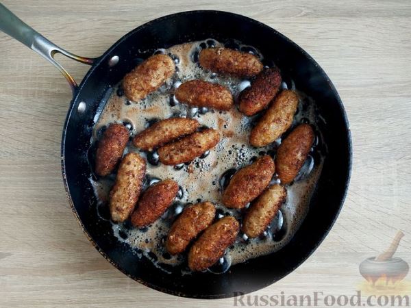 Котлеты "Пальчики" с сыром и грецкими орехами