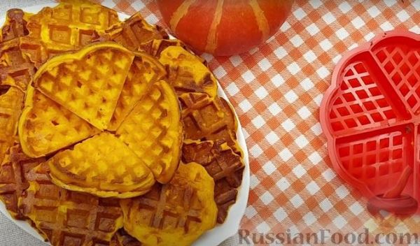 Тыквенно-творожные вафли