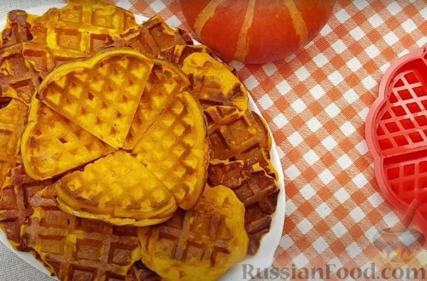 Тыквенно-творожные вафли