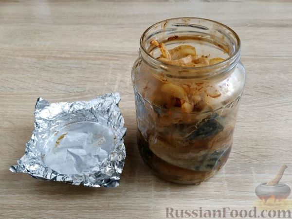 Скумбрия, запечённая в банке (в духовке)
