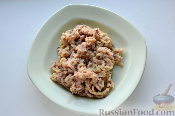 Форшмак из сельди, яблок и жареного картофеля
