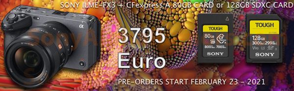 Кинокамера Sony FX3 не получит 8К