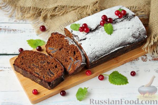 Кекс с черёмуховой мукой и шоколадом