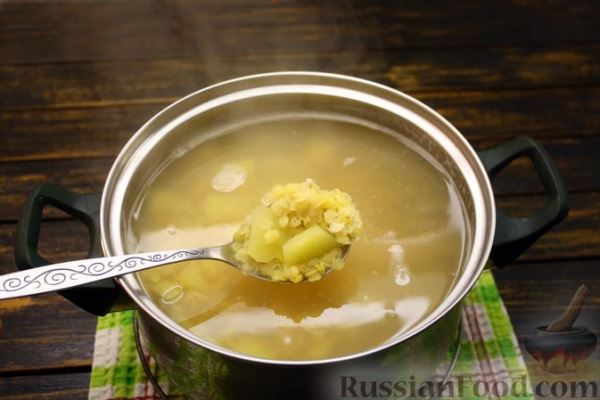 Суп с тушёнкой и чечевицей