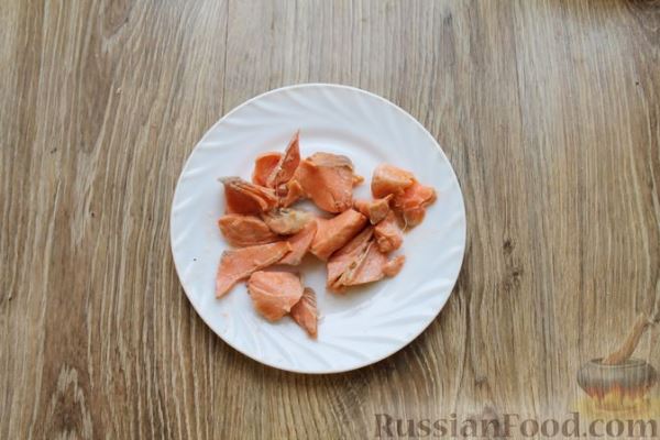 Омлет с рыбой и овощами