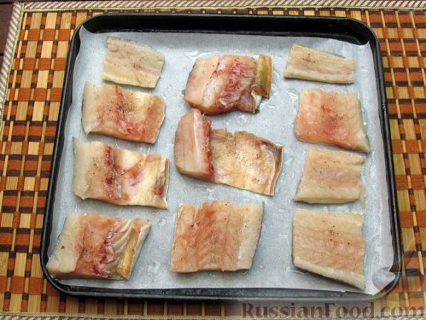 Минтай, запечённый под сыром