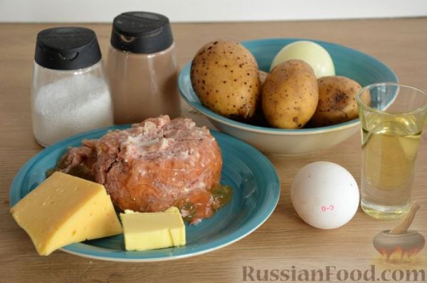 Картофельная запеканка с тушёнкой