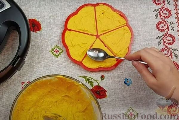 Тыквенно-творожные вафли