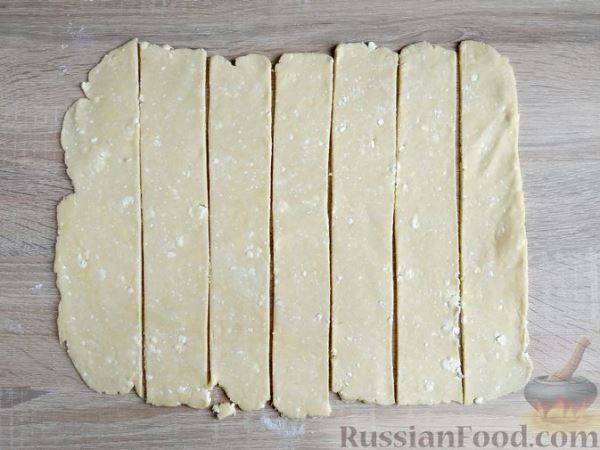 Печенье "Хворост" из творожного теста (в духовке)