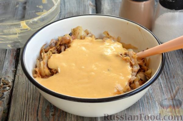 Закусочный капустно-грибной кекс