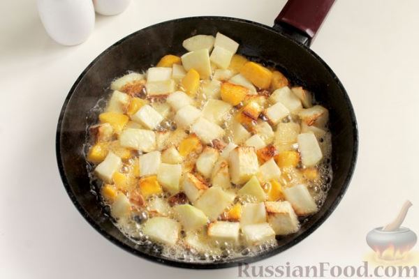 Жареная репа с луком