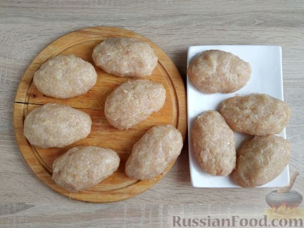 Куриные котлеты с картошкой, в рукаве