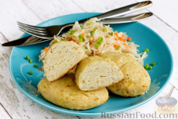 Куриные котлеты с картошкой, в рукаве