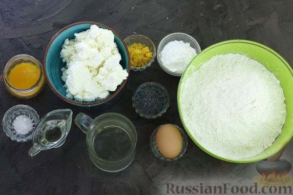 Маковые вареники с творожной начинкой и цедрой апельсина