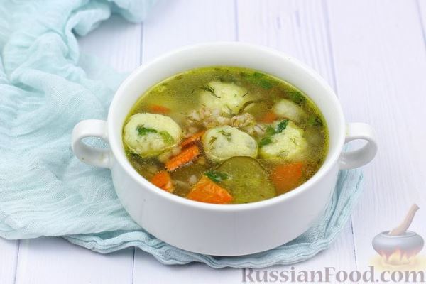 Рассольник с рыбными фрикадельками