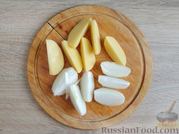 Куриные котлеты с картошкой, в рукаве